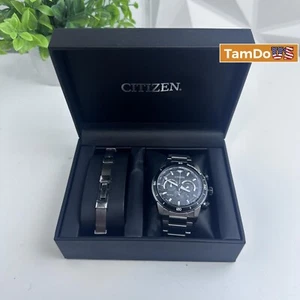 Citizen Eco-Drive Silver 43mm Men’s Watch 10ATM Chronograph B620-S116716 - Picture 1 of 15
