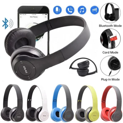 Auriculares Inalámbricos Auriculares Super Bass Bluetooth Plegable Estéreo Auriculares Micrófono Foto 1 de 4