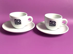 Italian d ' Ancap White Porcelain Espresso Coffee Cup and Saucer Set of 2 - 60ml - Picture 1 of 8