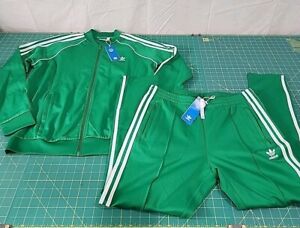 Adidas Originals Tracksuit Womens Large Green White Three Stripes Classic IK4030