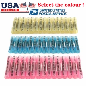 Kit terminali a crimpare giunzione connettori butt filo elettrico termoretraibile 100 pezzi US - Foto 1 di 15