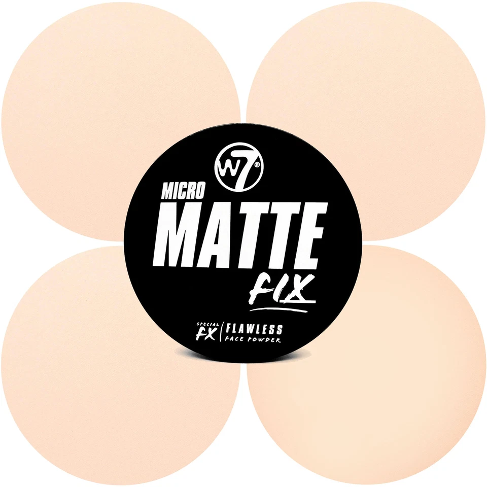 W7 Micro Matte Fix Face Powder - Foundation Light Medium Smooth Flawless Skin - Image 1 of 1