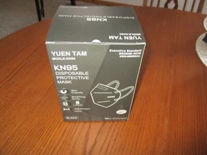 100 Pcs Black yuen tam KN95 Disposable 5 Layer Mask, SHIPS IN 24 HRS. USA STOCK - Picture 1 of 4