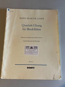 Hans-Martin Linde Quartet Exercise for Recorder Schott Sheet Music - Picture 1 of 3