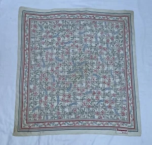 Jacqmar crepe de chine vintage silk scarf 1970s era Floral trellis design - Picture 1 of 9
