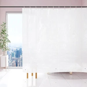 RAY STAR Mildew Resistant PEVA 72x72" Pure White Shower Curtain Liner - Picture 1 of 7