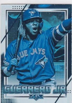 VLADIMIR GUERRERO JR. Topps FIRE BLUE VERSION Baseball Insert Card TORONTO JAYS - Image 1 of 2