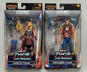 Set of 2 Hasbro Marvel Love and Thunder Thor & Jane Mighty Thor Figures NEW - Picture 1 of 3