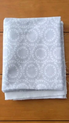 2+ Yd P Kaufmann Fabric Grey Drapery 96x54 Upholstery Geometric Pattern - Image 1 of 4