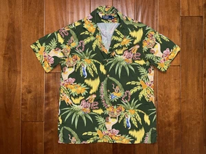 Vintage Polo Ralph Lauren Hawaiihemd Herren Medium Floral Aloha Girl Knopfleiste - Bild 1 von 10