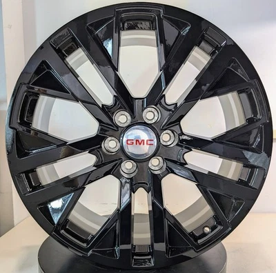 22 Black Machined Wheels Rims SET4️⃣ fits GMC Yukon XL AT4 Sierra 1500 Denali Foto 1 de 4