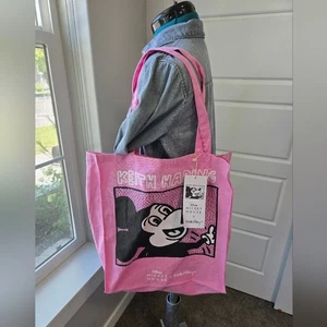 DISNEY MICKEY MOUSE X KEITH HARING POP ART ROSA BEUTELTASCHE 100 % BAUMWOLLE NEU MIT ETIKETT KÜNSTLER - Bild 1 von 14