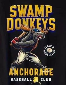 NEW Anchorage Swamp Donkeys Retro Minor League Baseball Team T-Shirt Large - Picture 1 of 4