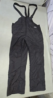 Ski Gear Mens Black Insulated Ski Waterproof Bibs Overall Pants XL stain on back - Image 1 of 4
