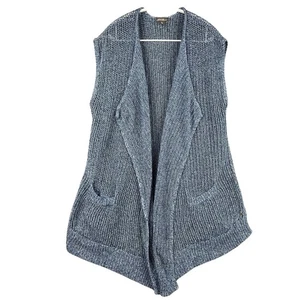 Eddie Bauer blaue ärmellose Strick-Cardigan Staubtuch Weste Damen Medium - Bild 1 von 5