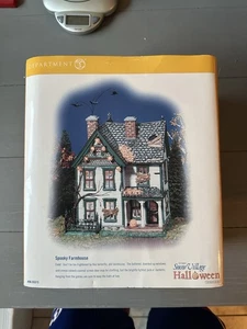 Department 56 Snow Village Halloween Spooky Farmhouse #55315 Tested/Works - Picture 1 of 10