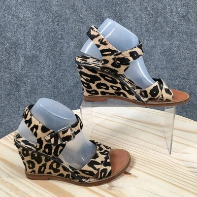 Sandalias Diane Von Furstenberg para mujer 6 M con cordones marrón negro cuña de piel real Foto 1 de 4