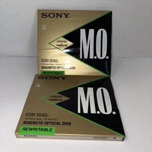 Sony EDM-1DA0s Rewritable Magneto Optical Disk, 1024 Byte / Sector Sealed Lot/2 - Picture 1 of 4