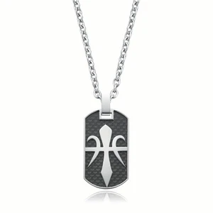 Tensity Stainless Steel Dog Tag Women's Necklace Elegant Jewellery - Picture 1 of 1