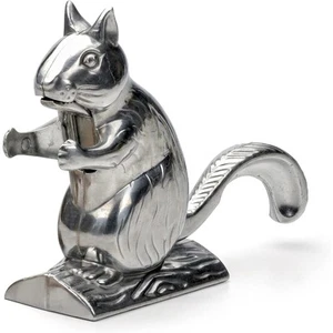Nutty Squirrel Nutcracker, Stainless Steel, Cracks All Types of Nuts - Picture 1 of 5