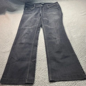 White House Black Market Damen Bootleg Jeans dunkle Waschung Größe 12S Stretch mittelhoher Bund - Bild 1 von 18