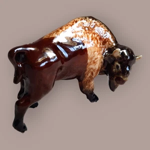 NORTHERN ROSE Bison Standing Porcelain Miniature Figurine New FREE SHIPPING R011 - Picture 1 of 6