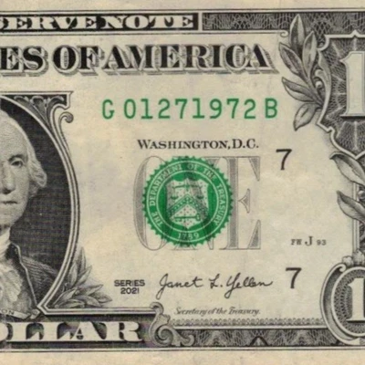 Fancy Serial Number 01271972 TRUE Birthday Note January 27, 1972 01/27/1972 - Image 1 of 3