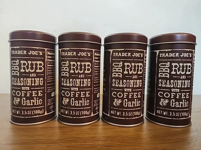 4X Trader Joe's BBQ Rub & Seasoning with Coffee & Garlic 3.5oz Can 11/26 - Image 1 of 4