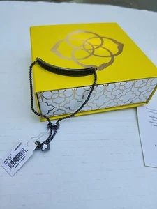 Kendra Scott Jack Slide Bracelet 027 Gunmetal Black NIB 100% Charity - Picture 1 of 6