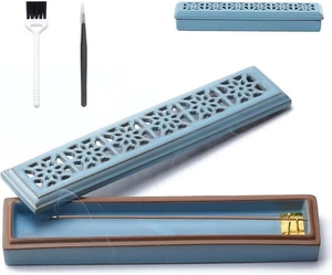 CEREMONY Incense Burner Horizontal Stand Ceramic with Stainless Steel Net - Foto 1 di 6