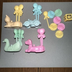 Polly Pocket Party Board Game Pieces Replacement Parts Dice Animals 28 PCs - Picture 1 of 7