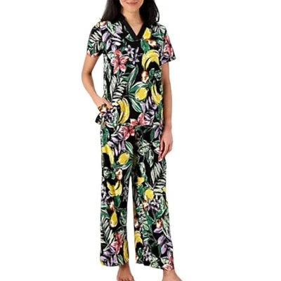 NUEVO CUDDL DUDS Paradise Calling Crepe Tejido Salón Set Negro Riviera MUJER GRANDE Foto 1 de 4