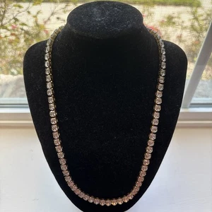 Tennis Kette Halskette Strass goldfarben - Bild 1 von 9