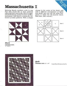 Massachusetts Spinning Spools Quilt Pattern w/ Flexible Templates - Picture 1 of 1