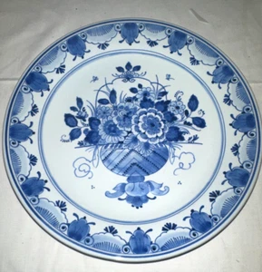 Dutch Blue Delft De Porceleyne Fles 9 3/4" Platte (markiert 2200) - Bild 1 von 4