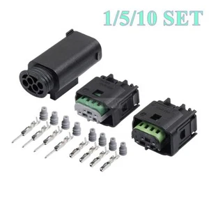 4 Pin TE MQS Automotive Male Female Connector Plug Socket Kit for VW AUDI BMW - Picture 1 of 5