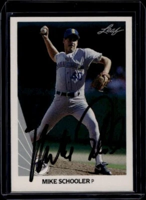 1990 Leaf #258 Autographed Mike Schooler Trading Card - Image 1 of 2