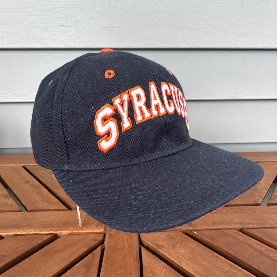 Vintage Syracuse Orangemen Hat Cap Navy Blue Size 7 Zephyr Grafx Spellout Wool - Image 1 of 4