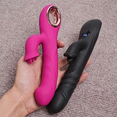 Rabbit Vibrator Dildo Sauger mit  Zunge Anzeige Klitoris Frauen Erotikspielzeug  - Bild 1 von 4