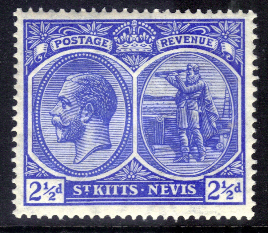 St Kitts & Nevis 1920 - 22 KGV 2 1/2d Ultramarine MM SG 28 ( E1161 ) - Image 1 of 1