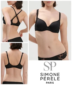 Simone Perele Plunge Bra Size 34E Dahlia Multiway Underwired Padded Spacer - Picture 1 of 5