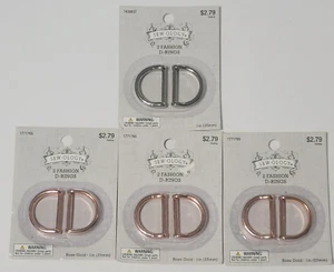 Sewology 2 D-Rings 1" 3 Rose Gold 1 Silver Total Craft Supplies Lot of 4 New - Picture 1 of 5