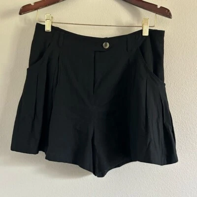 NWT Mustard Seed PLEATED Black High Waist Shorts - Image 1 of 4