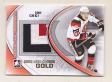 11-12 ITG Cody Ceci 1/1 Number PATCH GOLD Heroes & Prospects 2011 Update