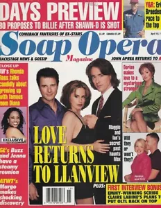 Soap Opera Magazin 15. April 1997 JAMES DEPAIVA-CRYSTAL CHAPPELL-KEMPE-OLTL CVR - Bild 1 von 1