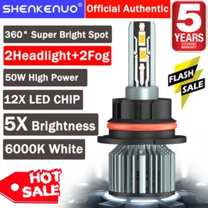 For Ford Mustang 1994-2004 6000K LED Headlight High Low Fog Light Bulbs Combo Q8 - Imagen 1 de 17