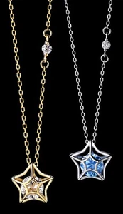 Brilliant Star with Crystals Dainty Pendant Adjustable Necklace Sterling Silver - Picture 1 of 8