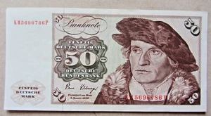 50 Deutsche Mark Holstentor Lübeck letzte Serie KM 2. Januar 1980 - Bild 1 von 2