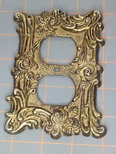 AT&HC Style "D" Ornate Gold Outlet Plate Cover 60D