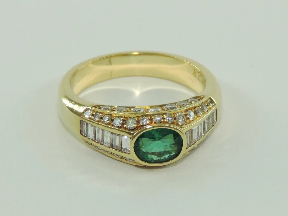 Wempe Damenring mit Smaragd 0.63ct & Diamanten 0.78ct / 750er Gold 18 Karat * - Bild 1 von 4